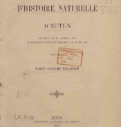 Société d'Histoire Naturelle d'Autun - vingt-sixième bulletin